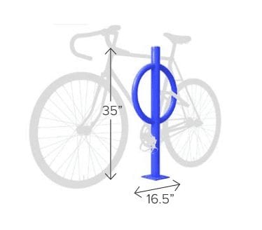 Dero Bike Hitch  Post and Ring Style Bicycle Rack