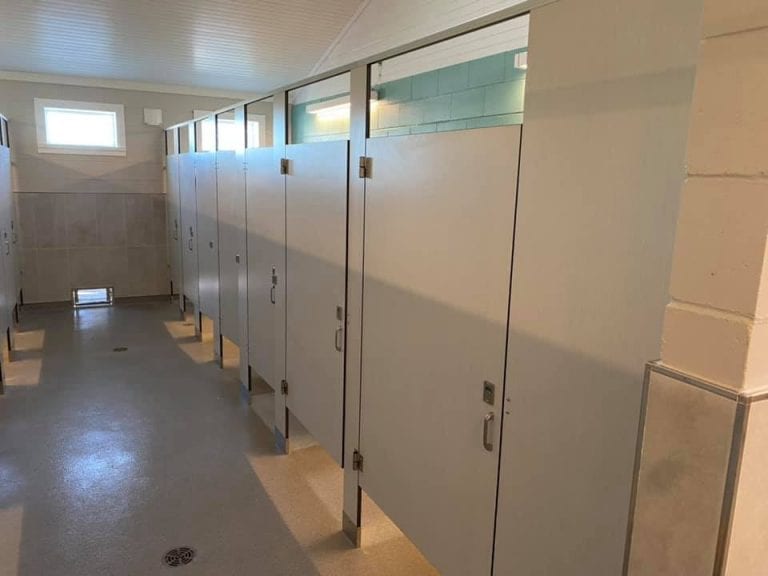 Toilet Partition Install Project