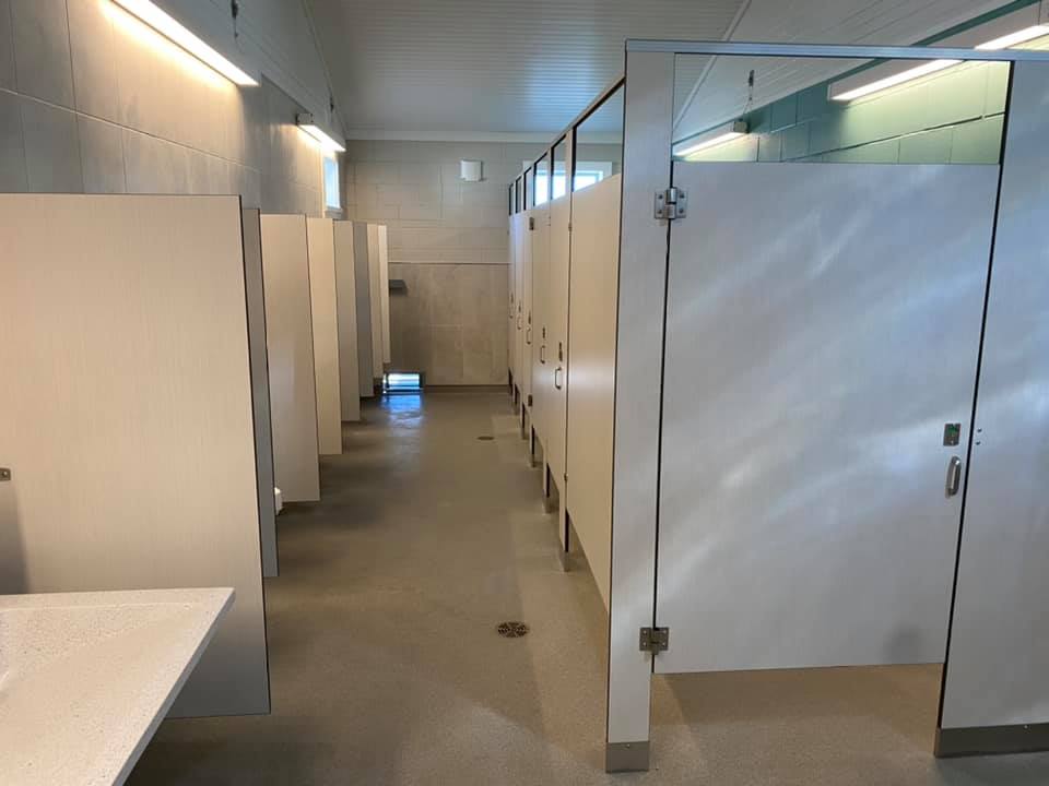 Toilet Partition Install Project