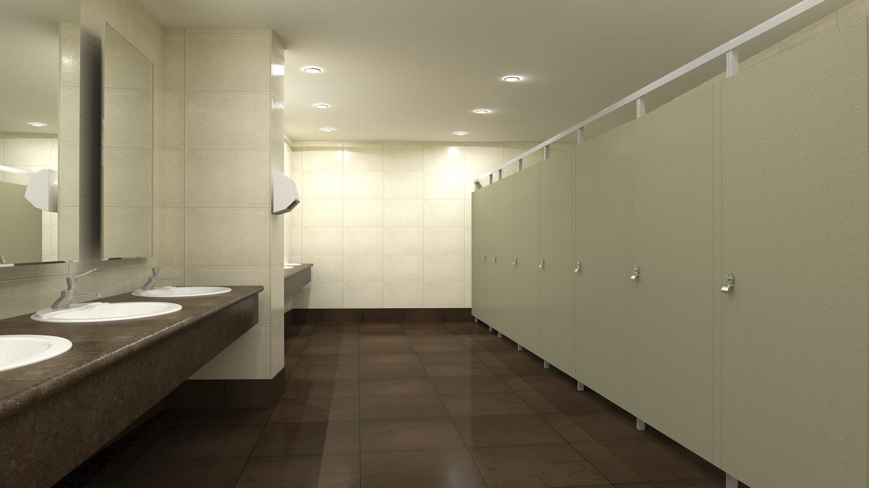 Nickel Eclipse Toilet Partitions
