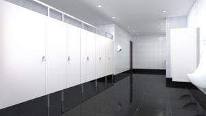 White Eclipse Toilet Partitions