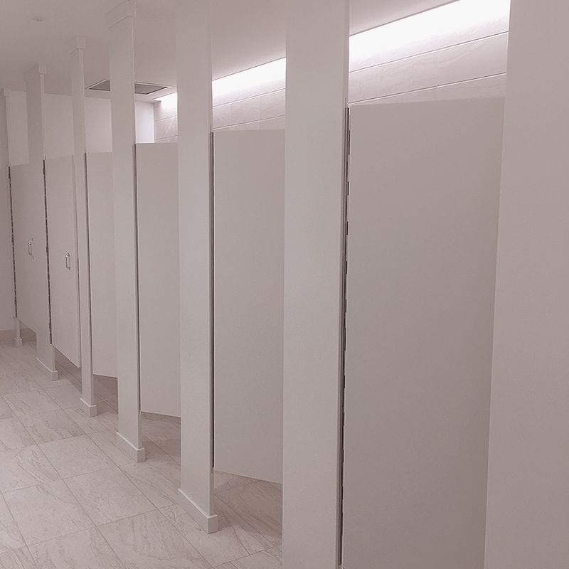 Privacy Plus Partitions with Corian Solid Surface