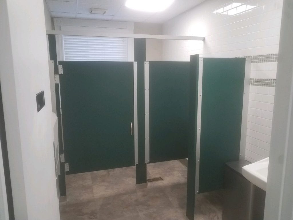 Green Toilet Partitions - Hunter