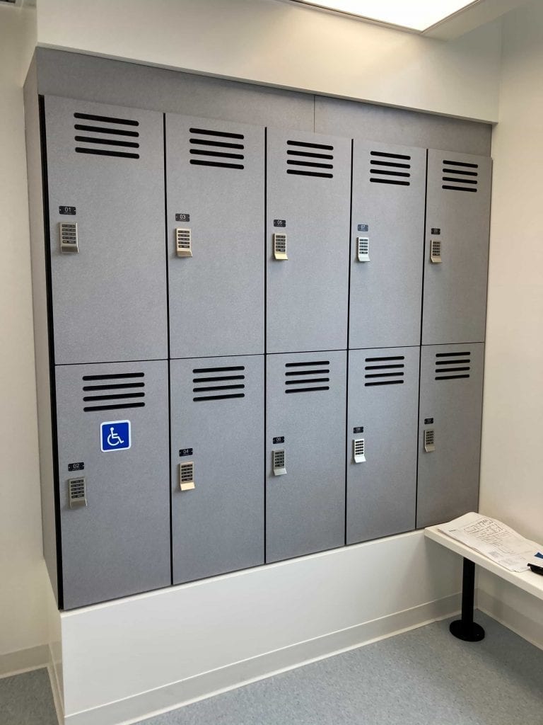 Photo of Installed Lockers