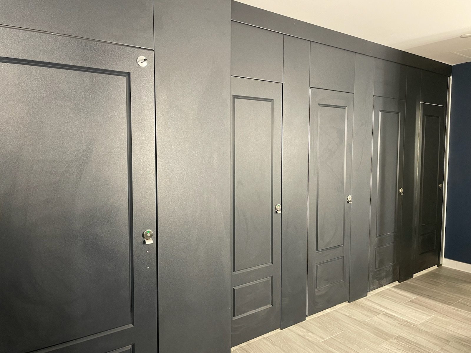 Black Privacy Toilet Partitions by ARIA