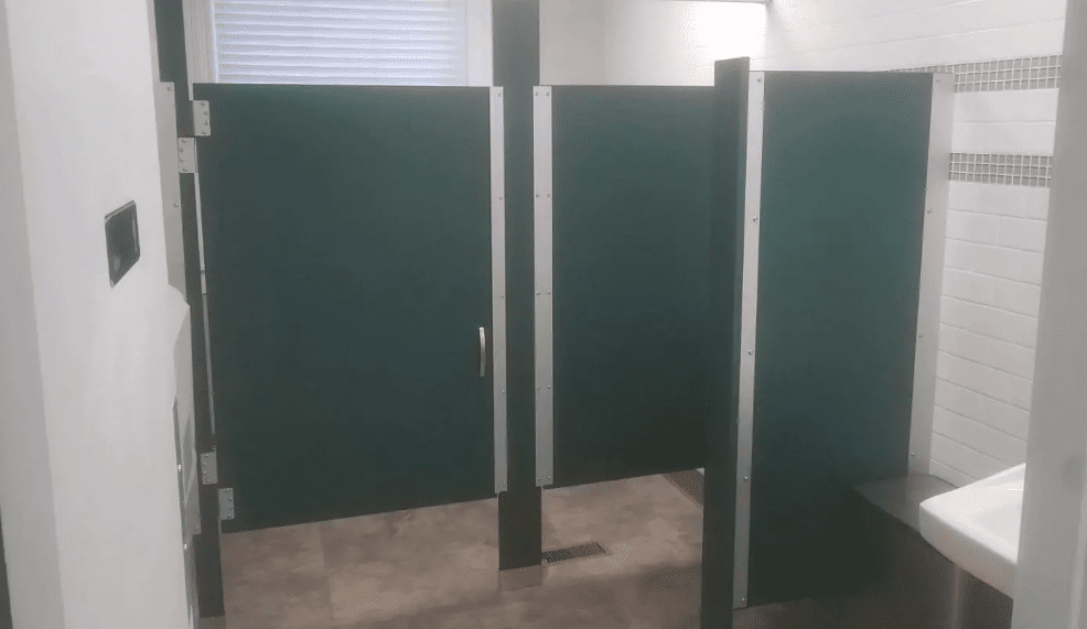 Green Hadrian Toilet Partitions Photo of Green Toilet Partitions