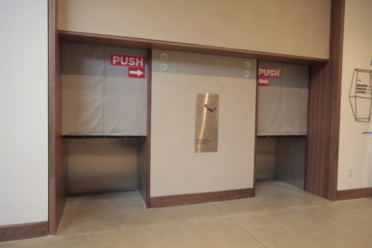 Elevator Smoke Curtains Deploying Photo of Elevator Smoke Curtains Deploying