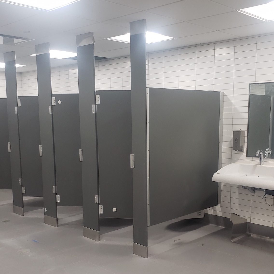 ASI Solid Plastic Toilet Partitions