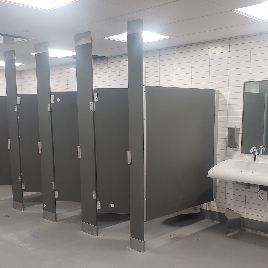 ASI Solid Plastic Toilet Partitions ASI Solid Plastic Toilet Partitions