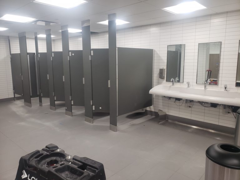 ASI Plastic Toilet Partitions with Sinks